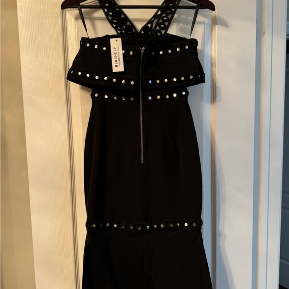 Black midi dress - Picture 2 of 4